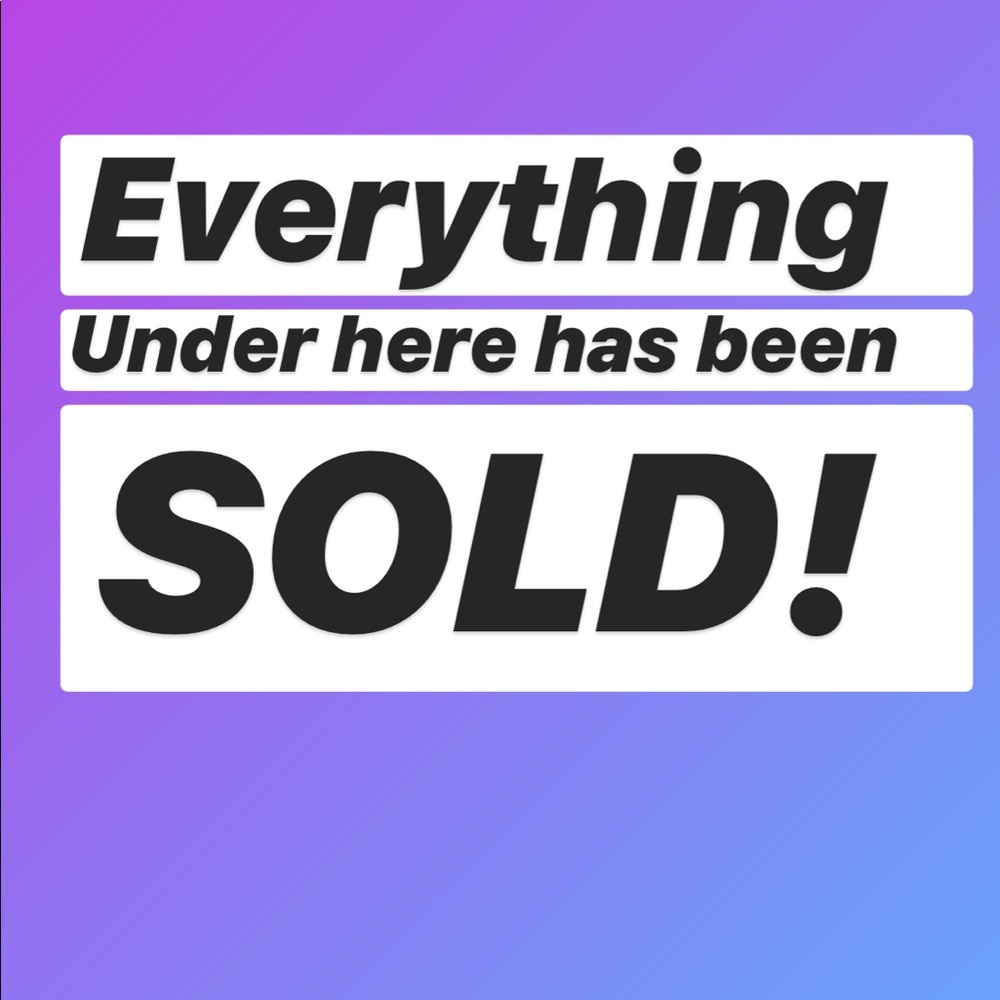 Sold sold sold
